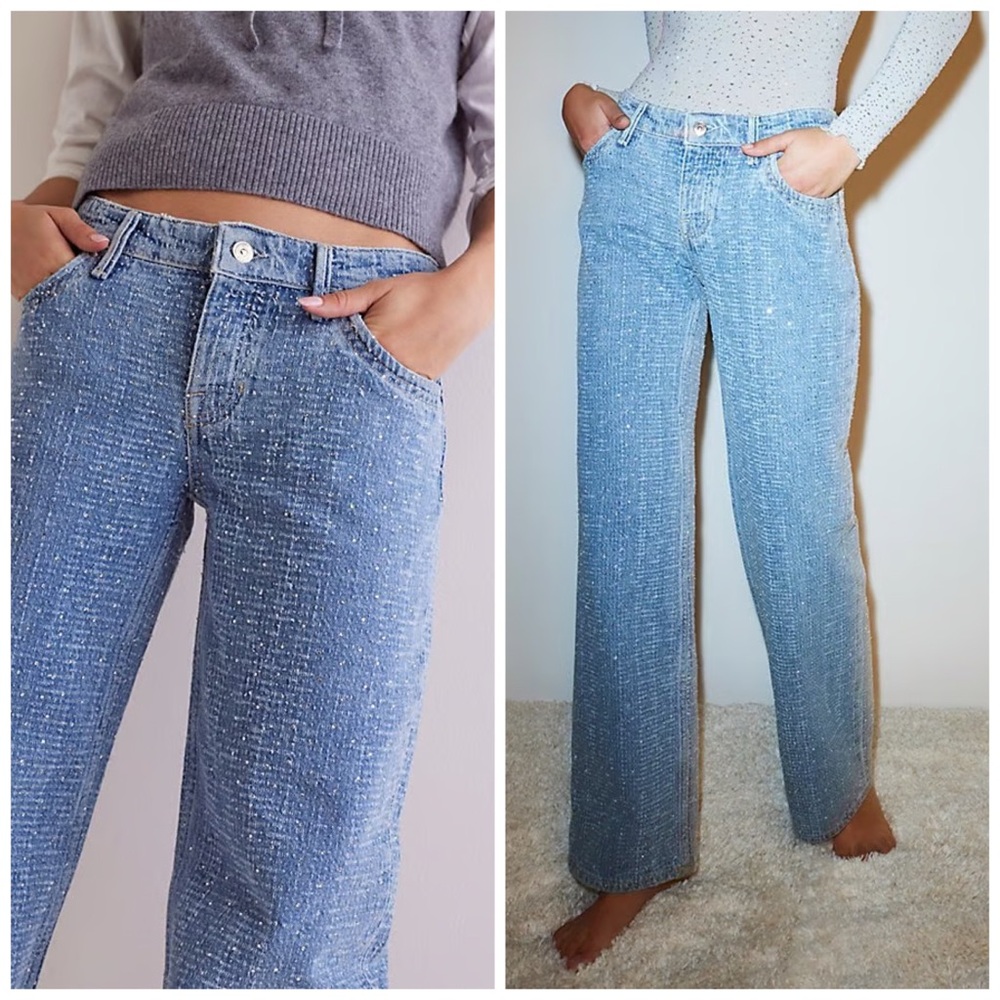 Free People‎ Tennessee Low Rise Boyfriend Jeans Blue Size 30 Nashville Nights